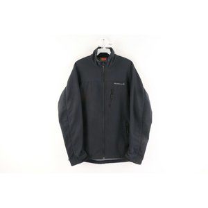 Merrell Mens Small Aeroblock Spell Out Full Zip Soft Shell Hiking Jacket Black